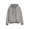 mens textured knit hooded jacket light gray melange hm g 003