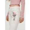 womens embroidered slim fit pants natural whiteflowers h 003